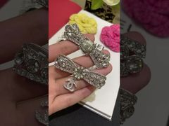 18K Gold plated Luxury Brooch Pin Rhinestone Bow Brooch 20g ODM/OEM Customized