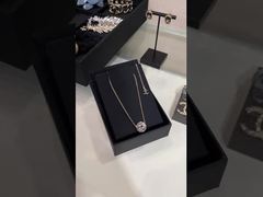 Hollowed Silver Star Double C Sphere Light Gold Necklace 40-45CM Length Luxury Necklaces