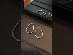 925 Sterling SIlverMinimalist Instagram Style Earrings,Italian Craftmanship Silver Braided Earrings