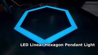Luz pendente hexagonal linear LED